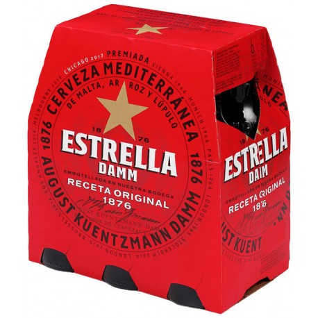 Estrella Damm | Pack 6 ampolles 250ml