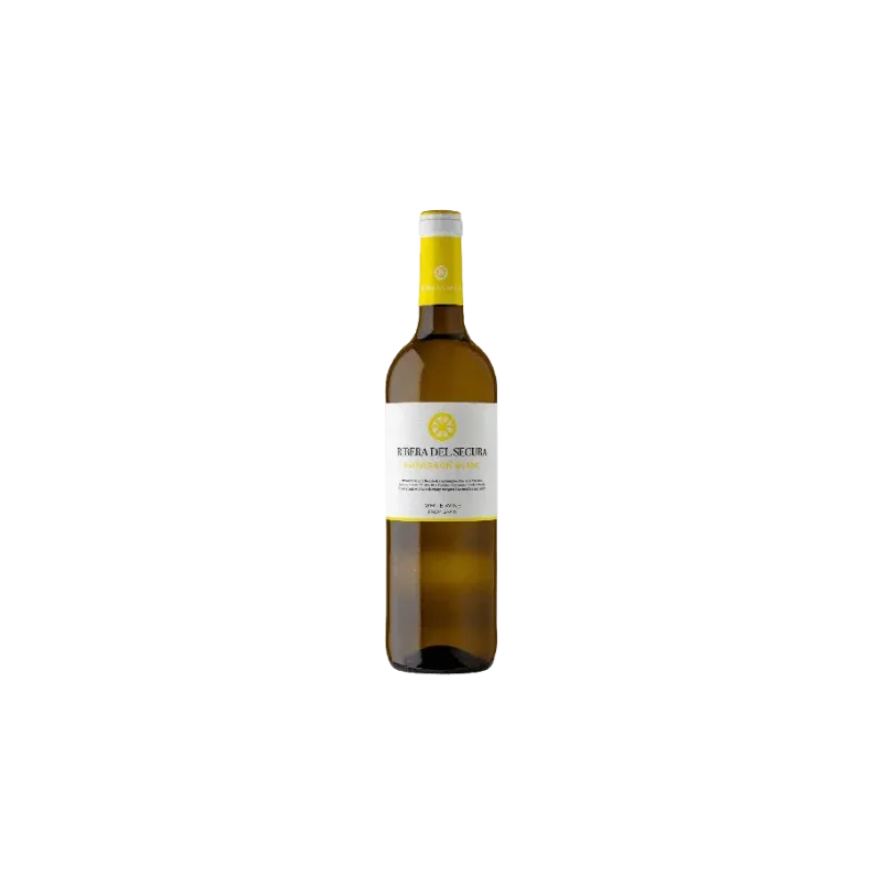 Botella de vino blanco Ribera del Segura 100% Sauvignon Blanc de Bodegas Alceño DO Jumilla