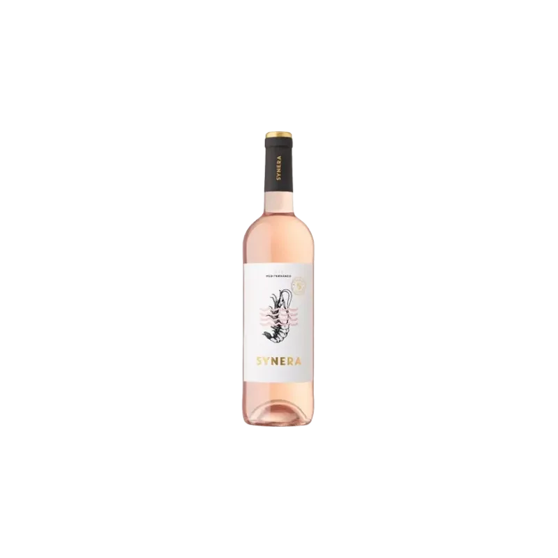 Botella de vino rosado Synera de Vins Roqueta con estilo y carácter mediterráneo