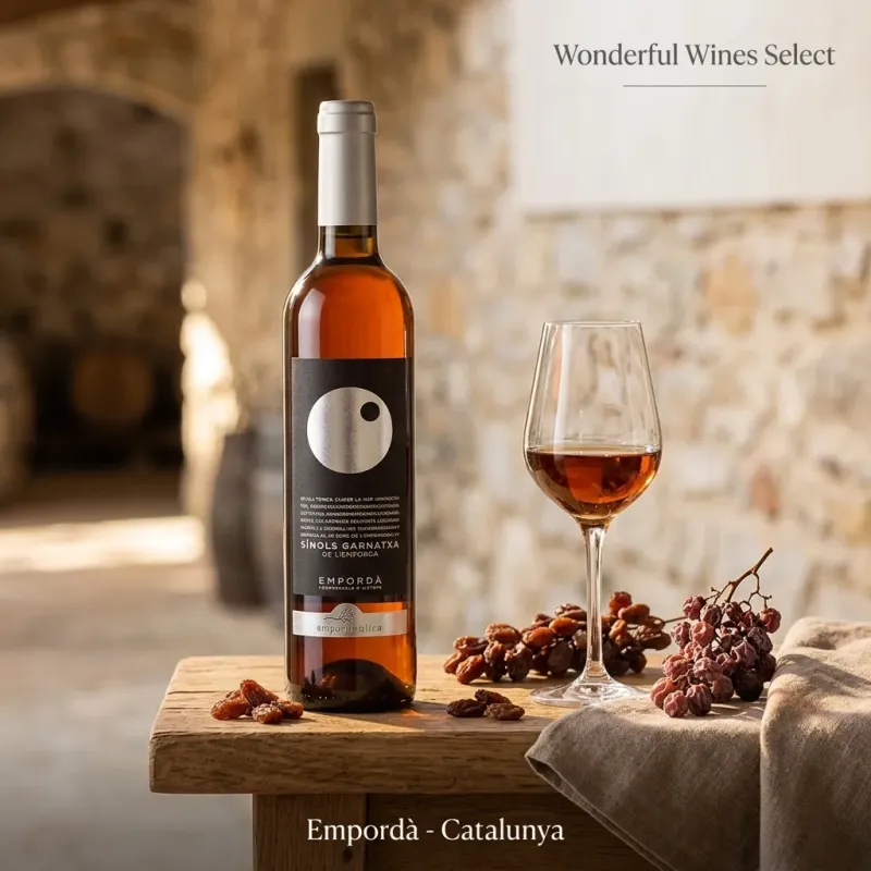 Botella del vino dulce natural Sinols Garnatxa de l'Empordà