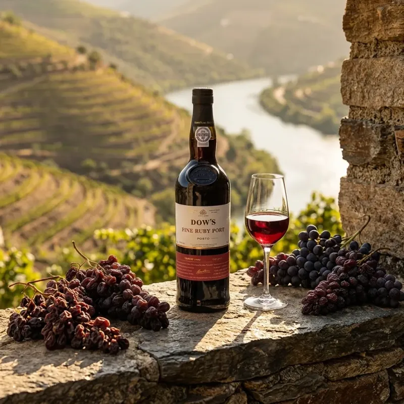 Botella vino Oporto Dow's Fine Ruby