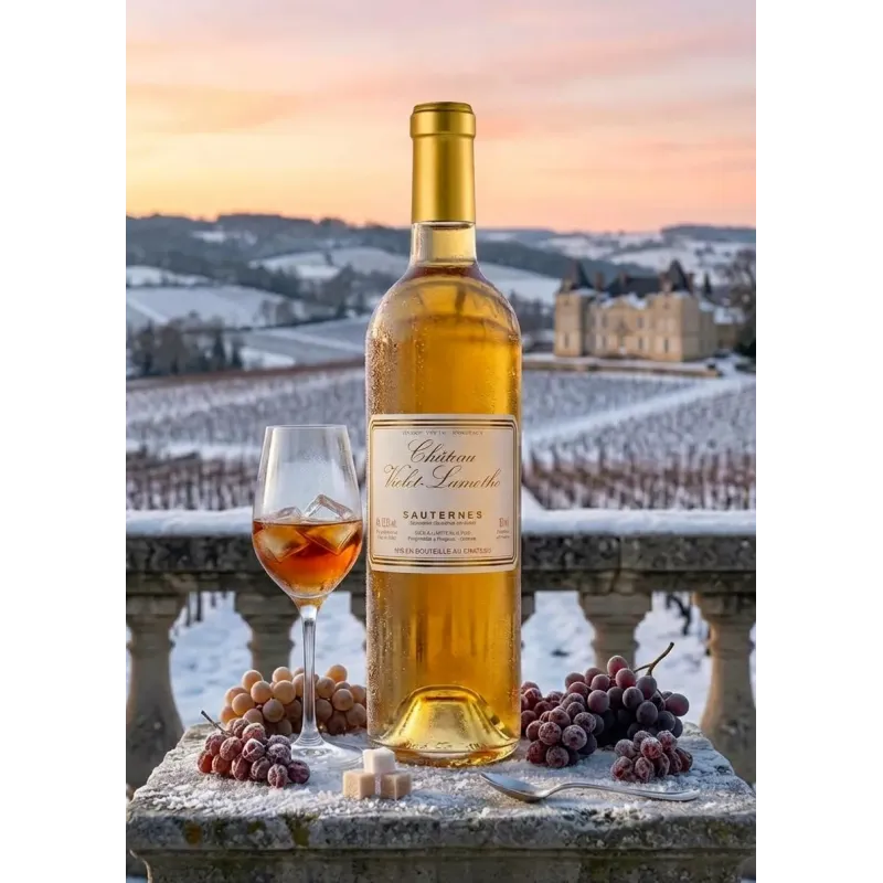 Botella del vino Château Violet-Lamothe Sauternes