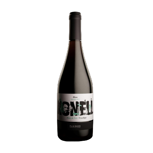 Ampolla del vi blanc de noirs Nonell, elaborat per Vinalium Manresa i Celler Collbaix. L'ampolla presenta una etiqueta elegant d'estil artístic inspirat en l'obra de l'enòleg i pintor Josep Maria Doix, destacant sobre el fons del vi de tonalitats clares i brillants.