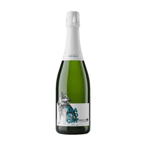Botella de Cava Trastocat de Carol Vallès, espumoso rebelde y ecológico de larga crianza en rima.
