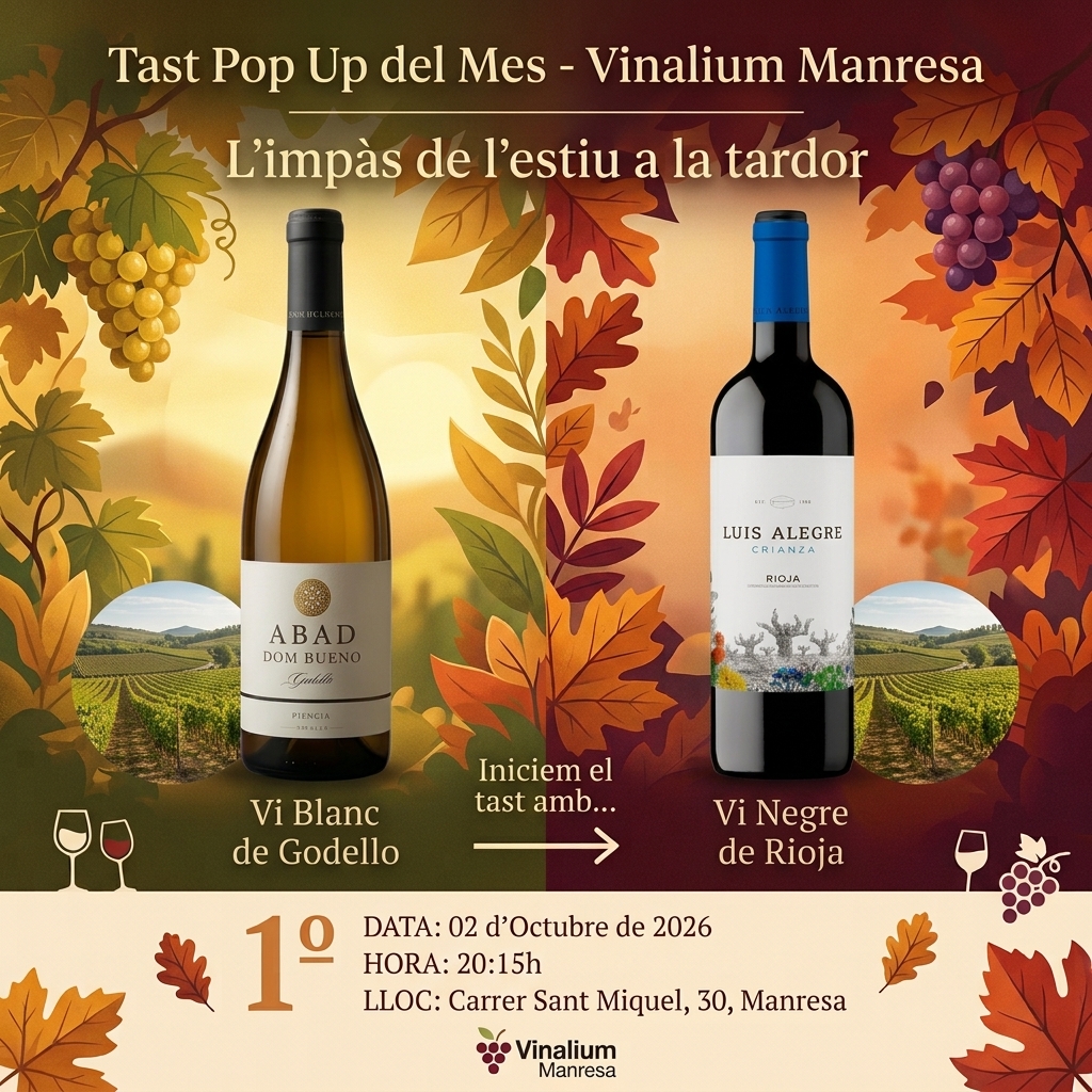 Cartel promocional del primer Cata Pop-Up del Mes en la tienda Vinalium Manresa